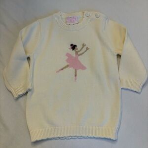 Stitchy Fish Cream Ballerina Sweater for Kids